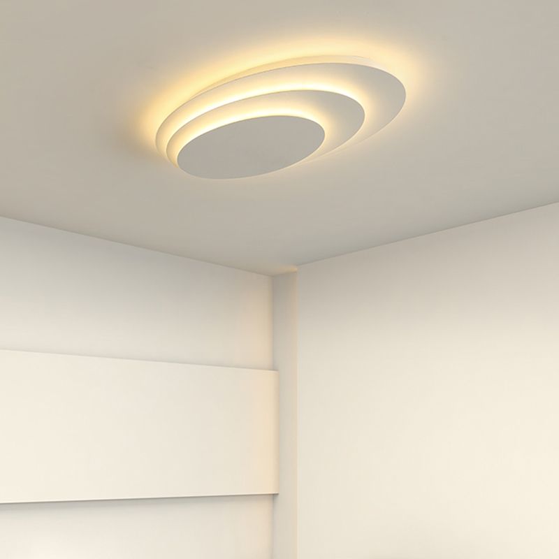 Arisha Lámpara de Techo Modern Nordic Flush Mount Blanco Acrílico/Metal Salón