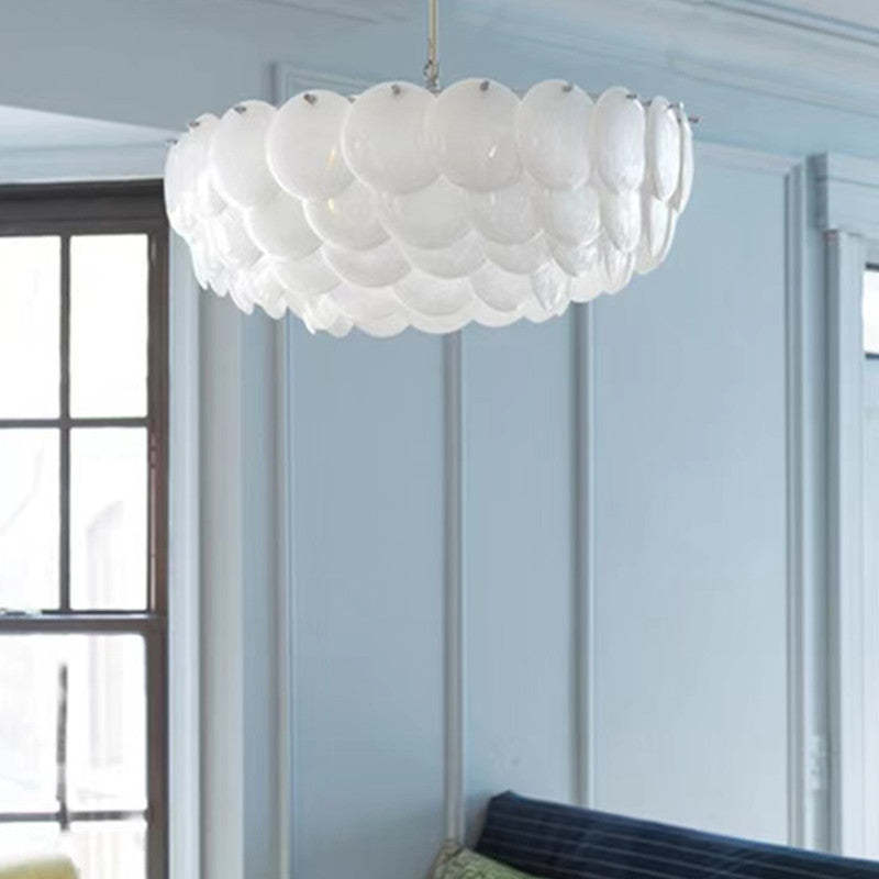 Arisha Moderna Geométrica Cerámica/Metal Lámpara Colgante Blanca