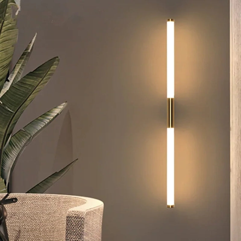 Arisha Minimalista Lineal Metal/Acrílico Aplique de Pared Blanco