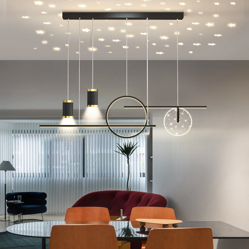 Arisha Moderna LED Estrella Metal Lámpara Colgante Negra/Blanca/Dorada