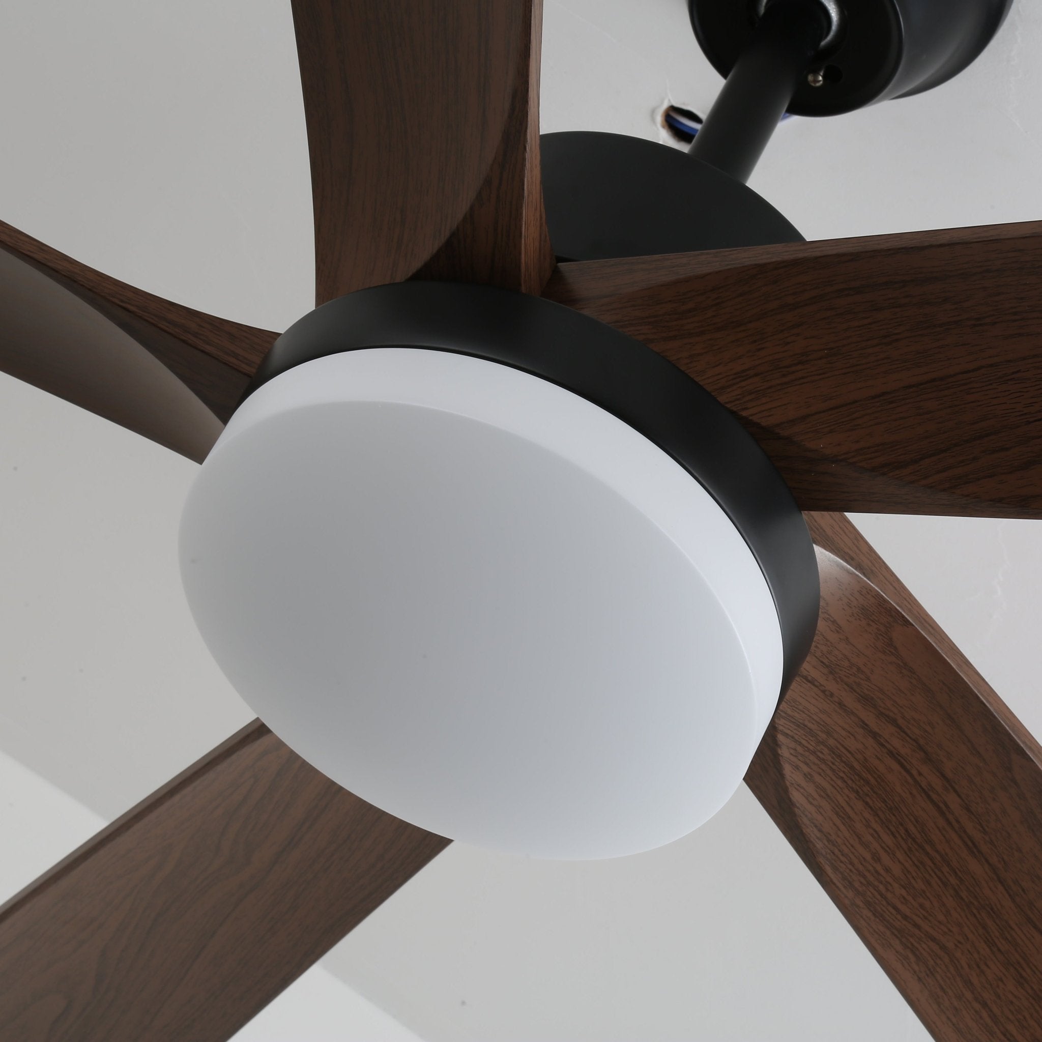 Ventilador de techo Eryndor con las aspas en movimiento