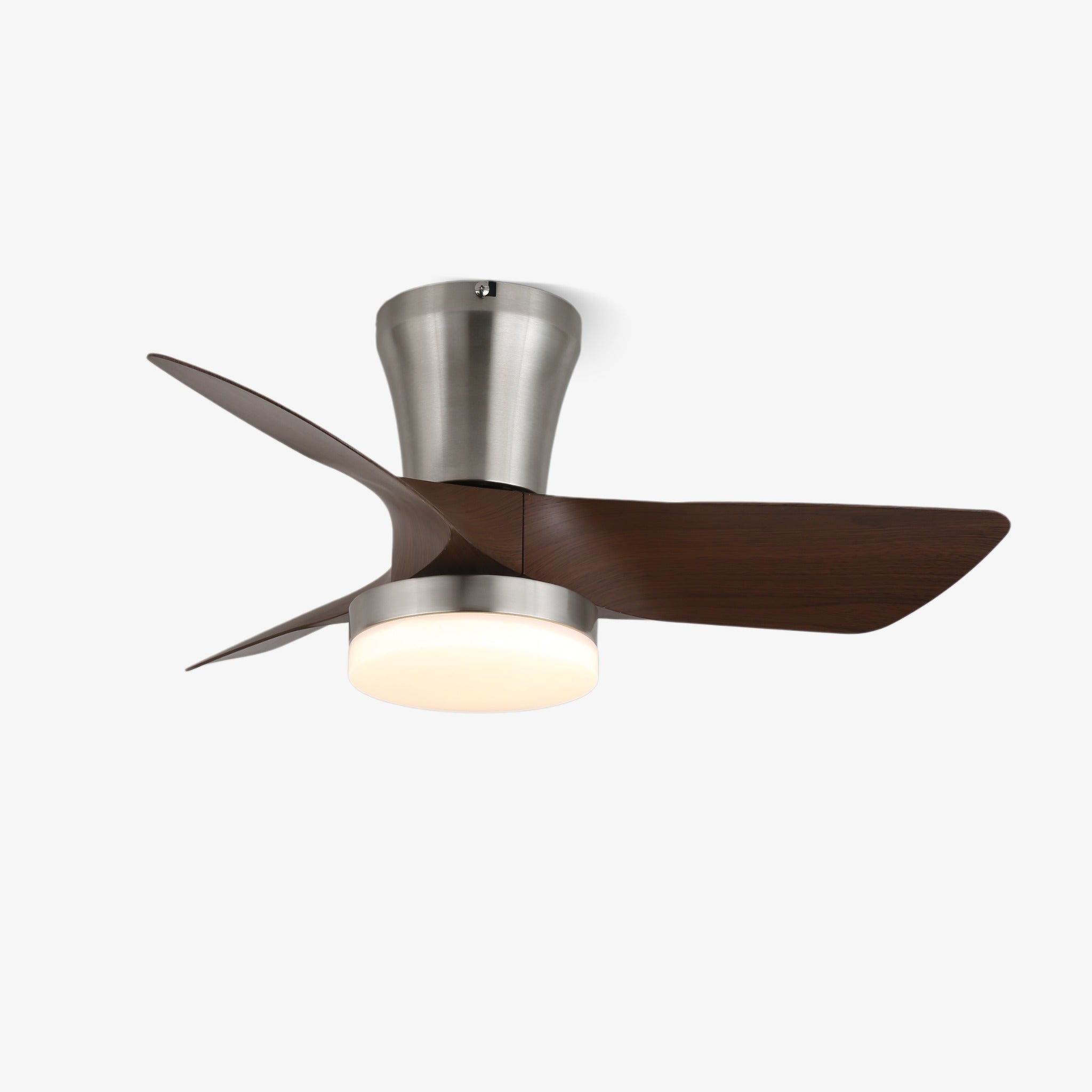 Ventilador de Techo Moderno de Madera Trivon con LED, vista frontal