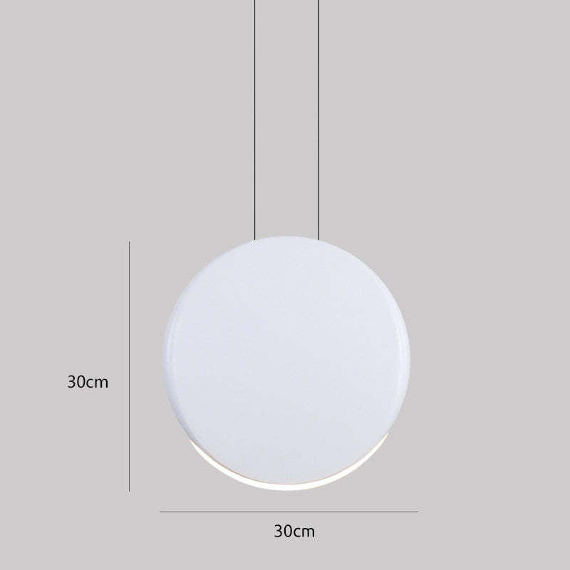 Arisha Minimalista Orbicular Metal Lámpara Colgante Blanca