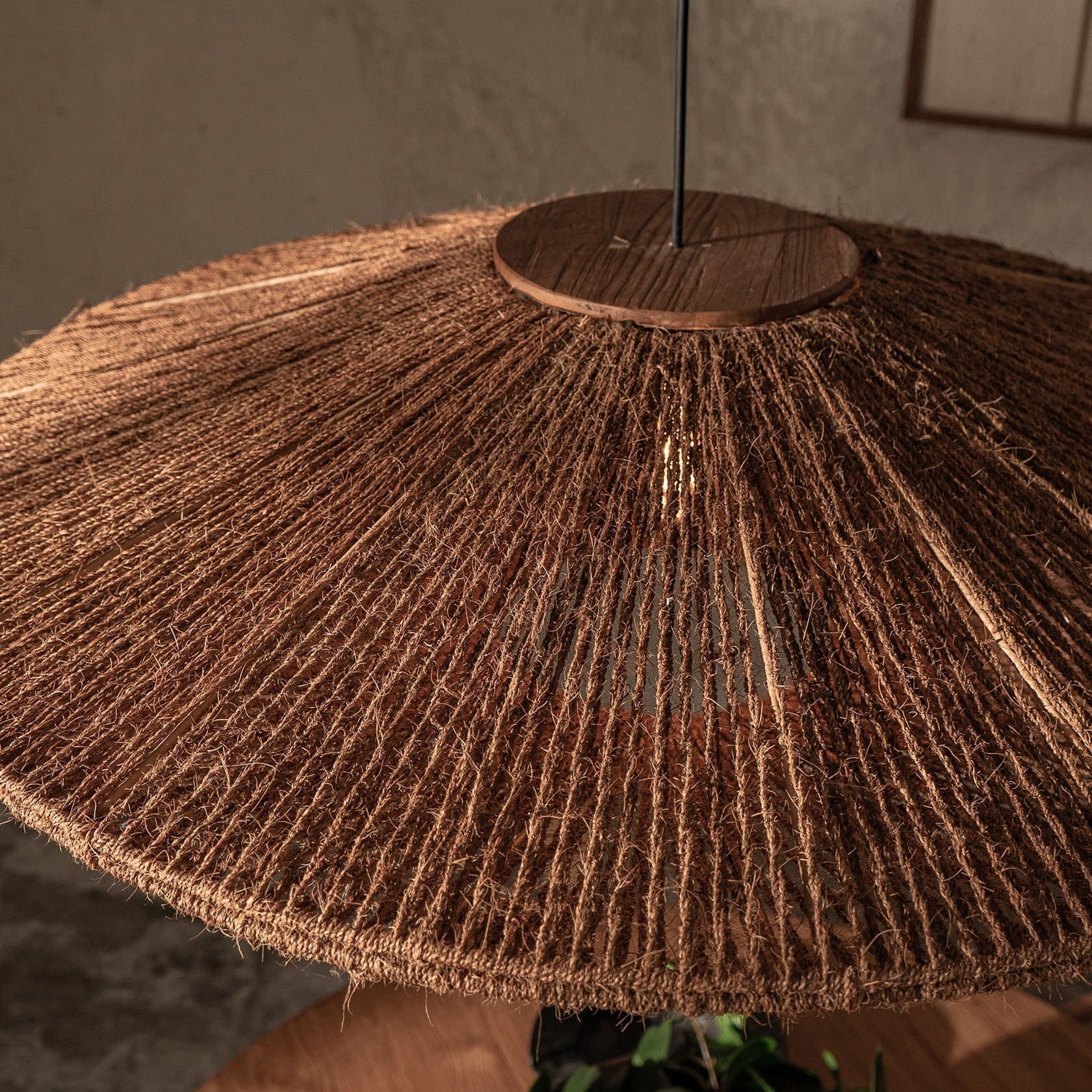 Muto Rústico Lámpara Colgante Rota Dormitorio Salón Comedor