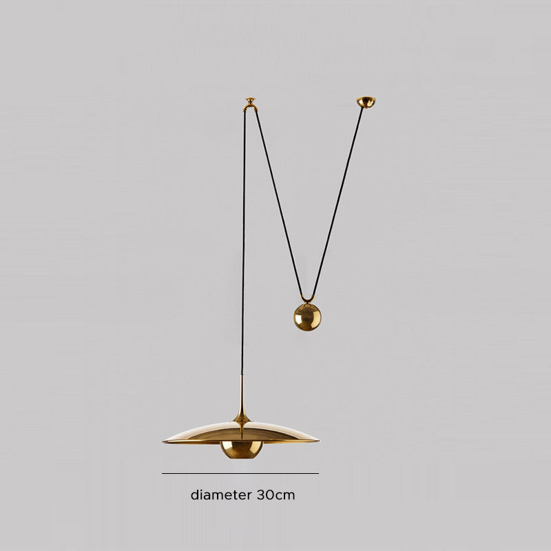 Arisha Minimalista Lineal Metal Lámpara Colgante Dorada