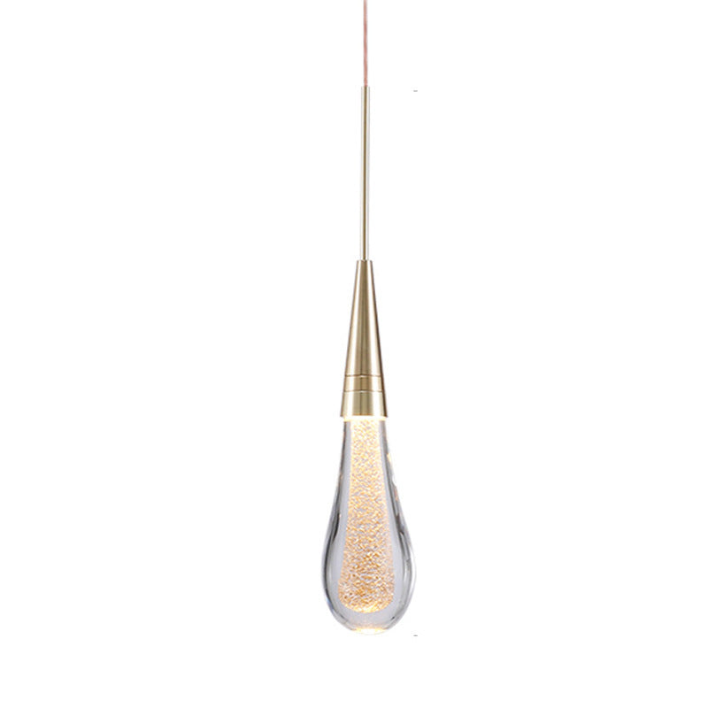 Kristy Moderna Cristal Metal Lámpara Colgante Dorada