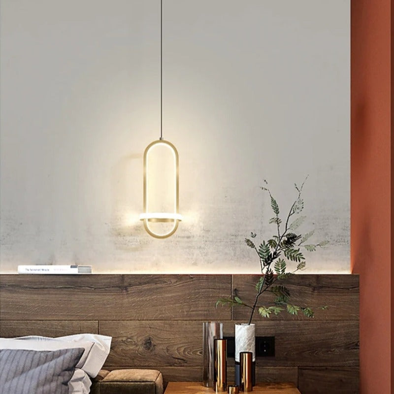 Arisha Moderna Minimalista Metal Lámparas Colgante Negra/Ora