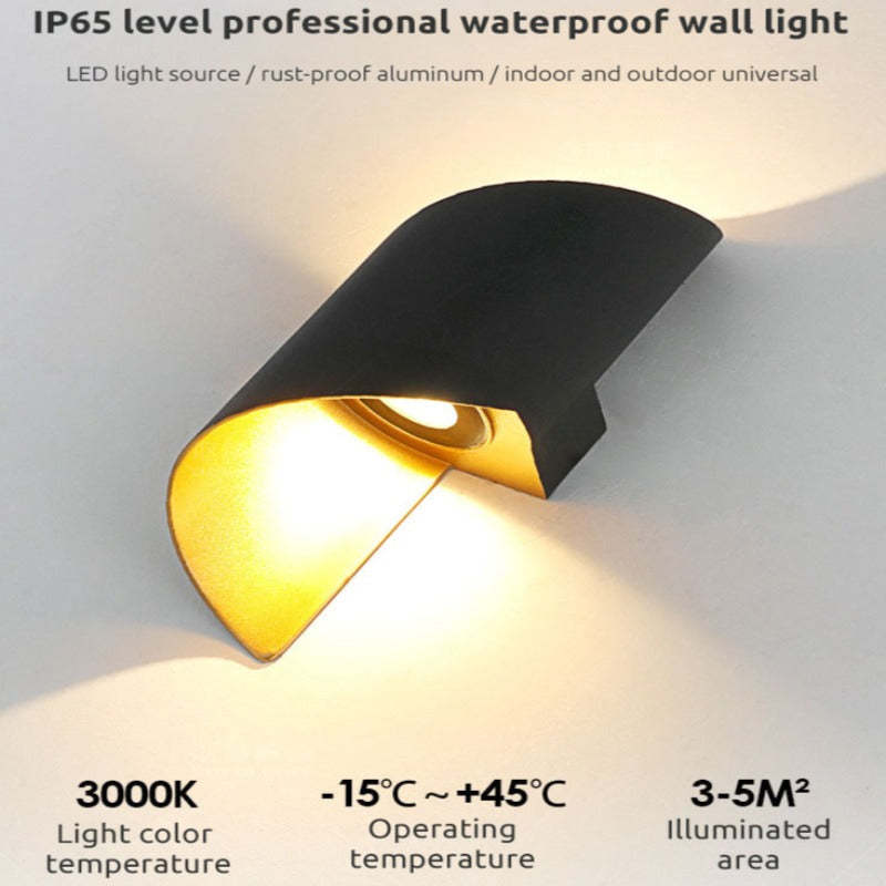 Ray Moderno Diseño Metal/Acrílico LED Aplique de Pared Blanco/Negro/Dorado