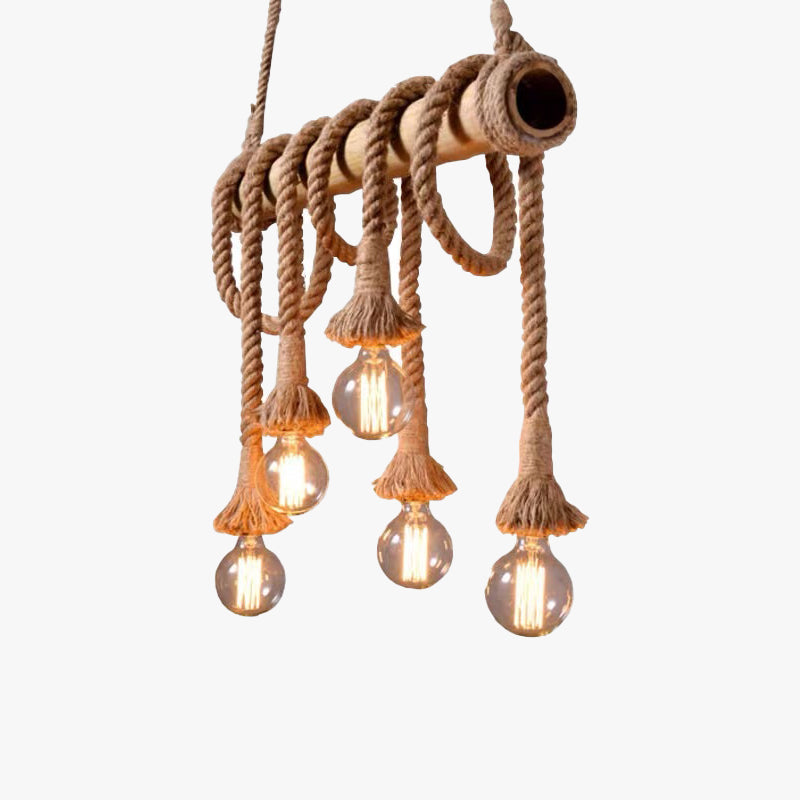 Silva Vintage Multiple Metal/Cuerda Lámpara Colgante Marrón