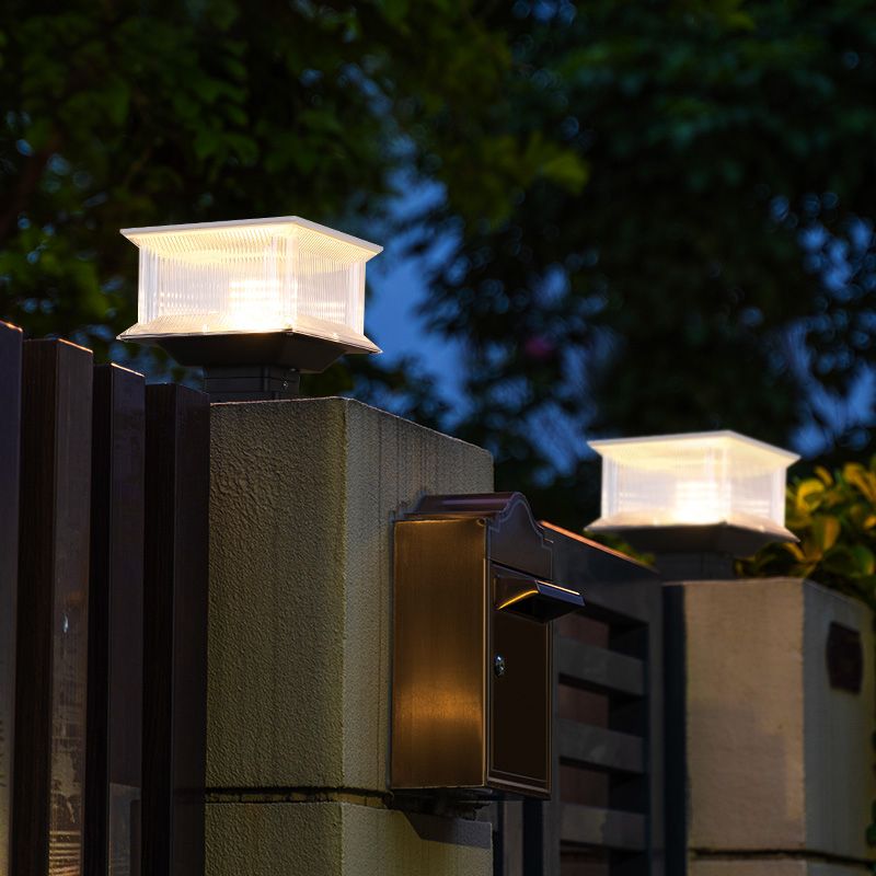 Ray Moderno Lámpara Exterior LED Cuboide Metal Patio