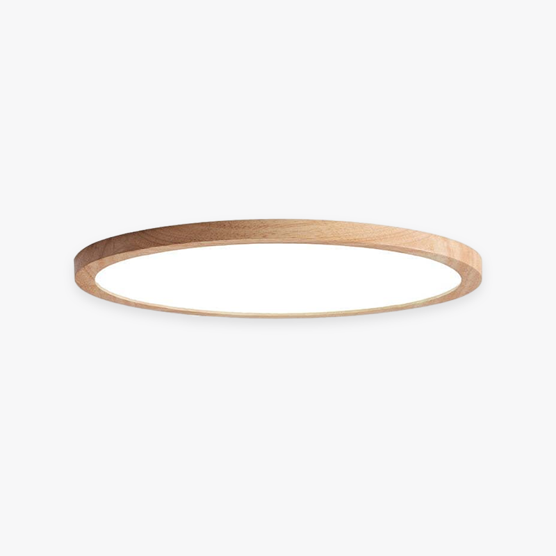 Muto Moderna Redonda LED Acrílico Lámpara de Techo Madera