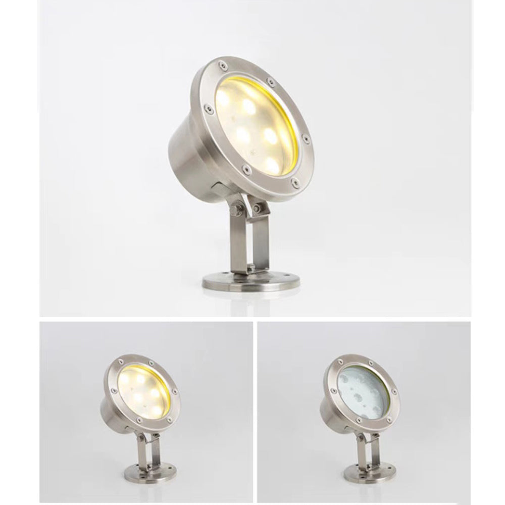 Ray Moderna Foco Metal/Vidrio Lámpara Exterior, Plateado