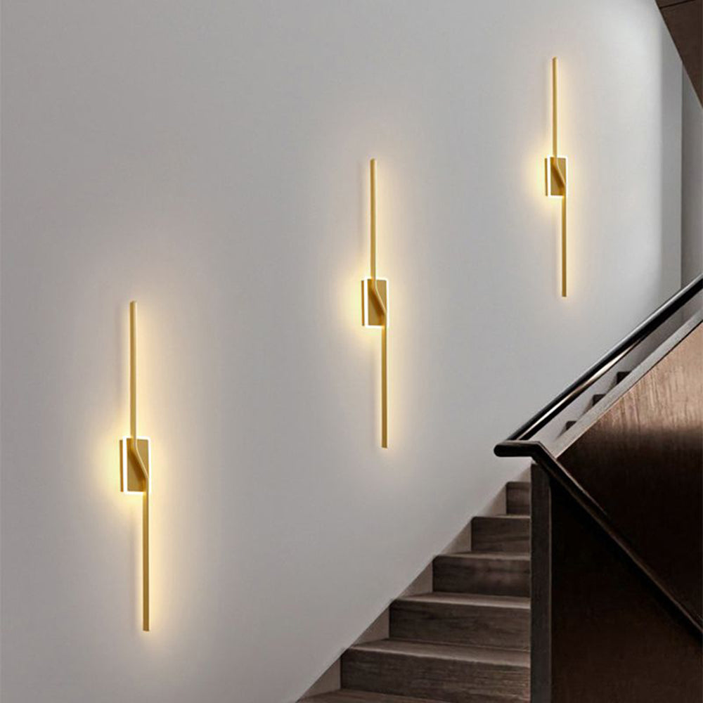 Arisha Lujo Moderno Lineal Metal/Gel de Sílice Aplique de Pared Dorado