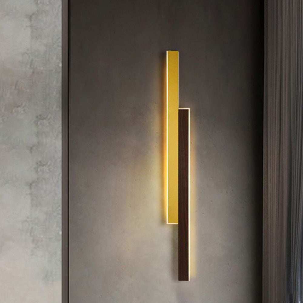 Arisha Minimalista Metal LED Aplique de Pared Marrón/Madera