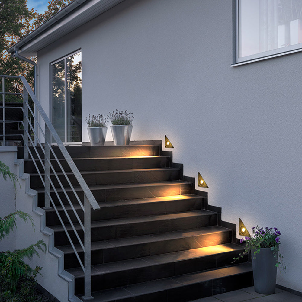Ray Moderna Triangular LED Metal Acrílico Lámpara Exterior