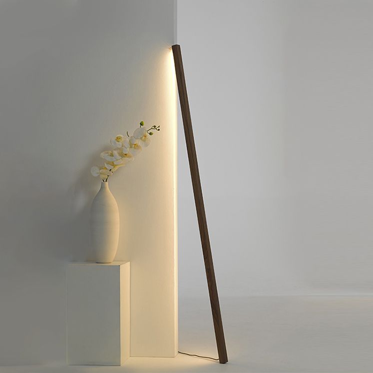 Muto Lámpara de Pie Minimalista Lineal Madera 2 Colores