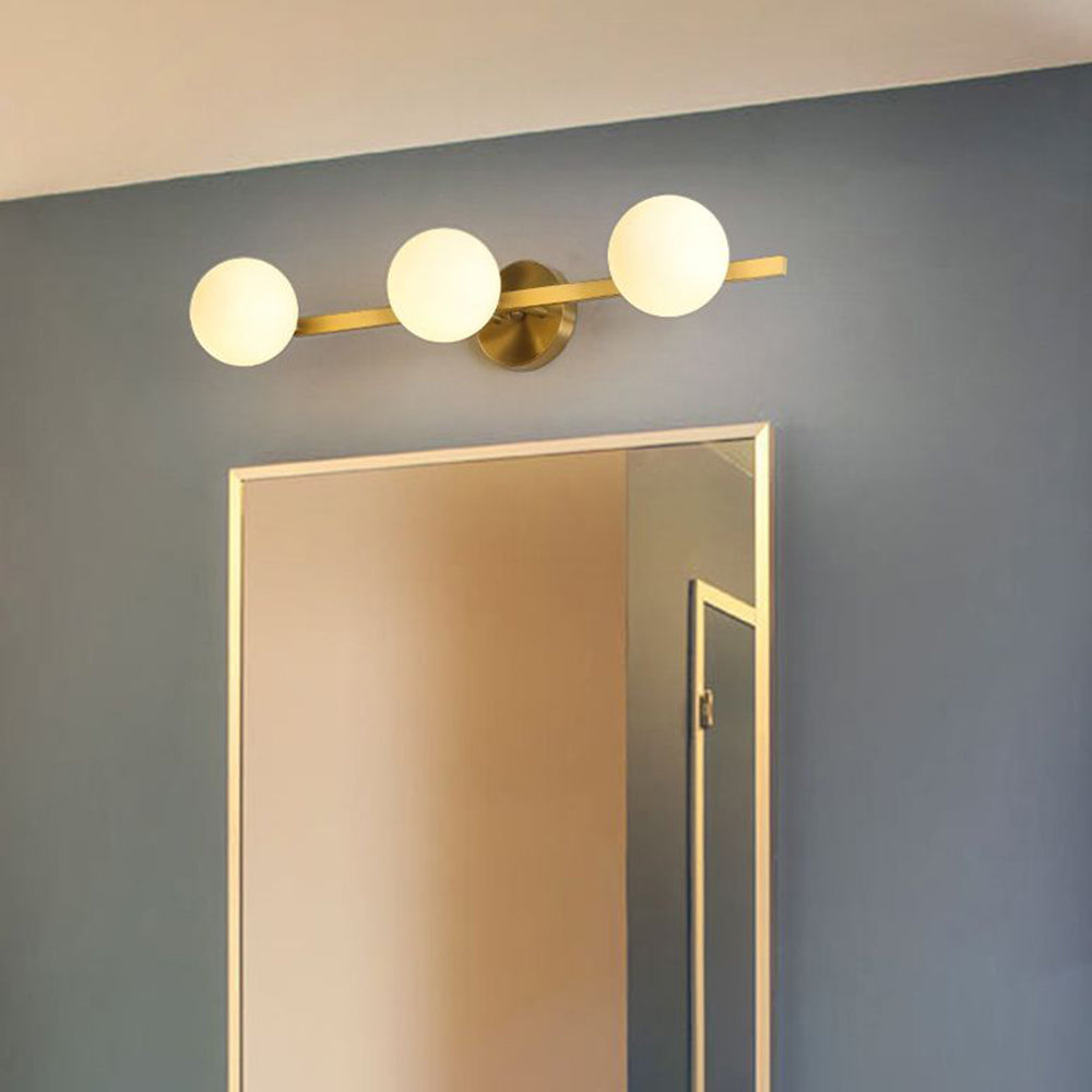 Valentina Natural Redondo Metal/Vidrio LED Aplique de Pared Dorado