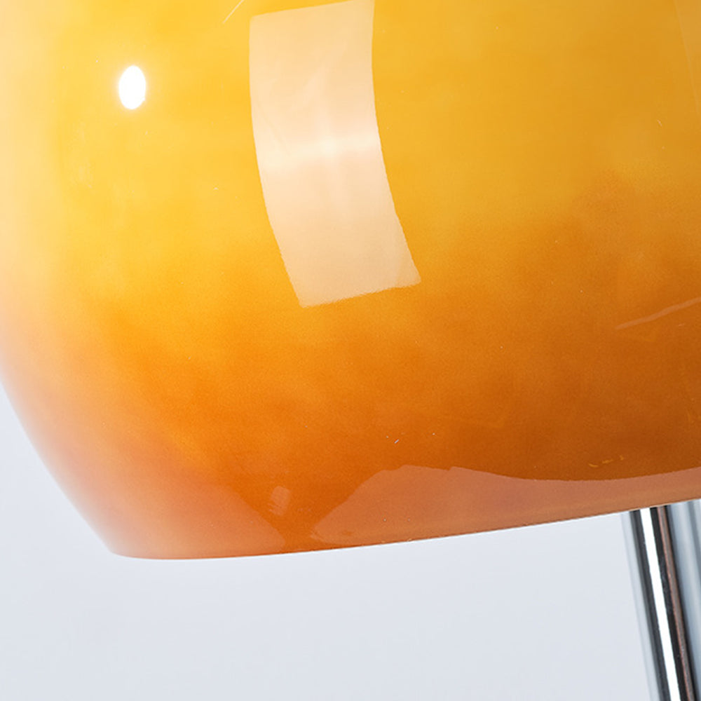 Mira Moderna Semicircular Metal /Vidrio Lámpara de Pie Naranja