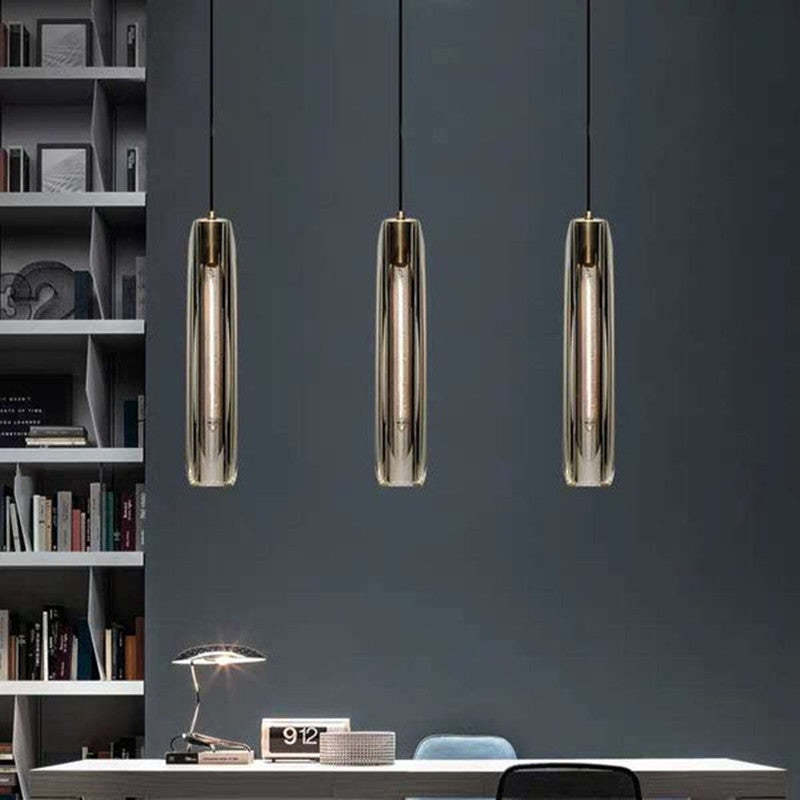 Arisha Moderna Minimalista Tubo Vidrio/Metal Lámpara Colgante