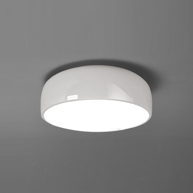 Arisha Nórdica Redonda Metal/Acrílico LED Lámpara de Techo Negra/Blanca
