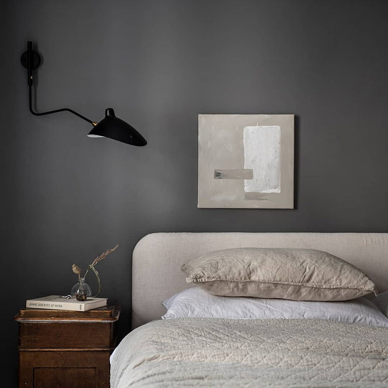 Arisha Minimalita Lineal Metal Aplique de Pared Negro