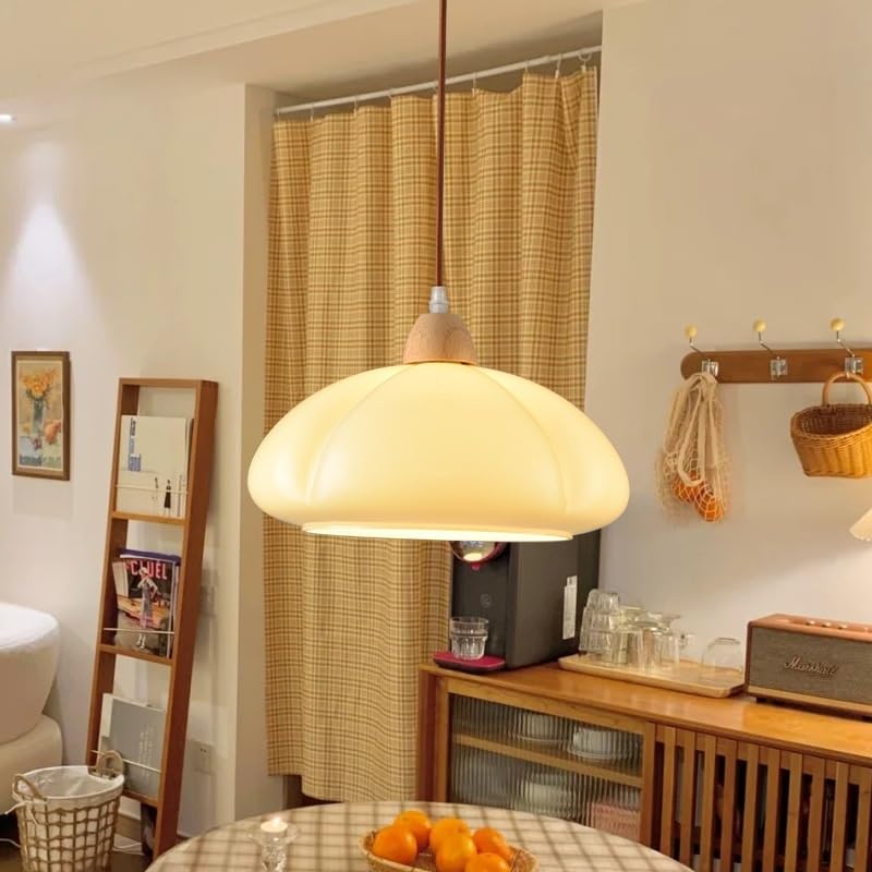 Valentina Retro Lámpara Colgante Calabaza Vidrio Dormitorio/Comedor
