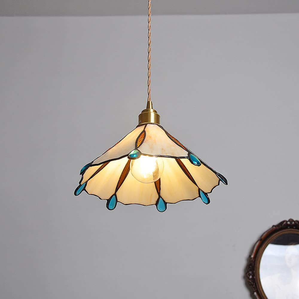 Tiffany Vintage Lámpara Colgante Metal/Vidrio Dormitorio/Salón/Corredor