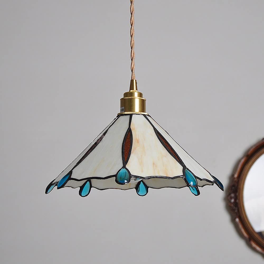 Tiffany Vintage Lámpara Colgante Metal/Vidrio Dormitorio/Salón/Corredor