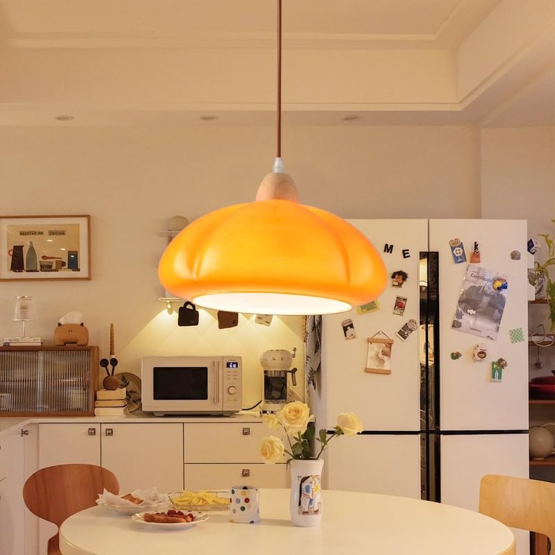 Valentina Retro Lámpara Colgante Calabaza Vidrio Dormitorio/Comedor