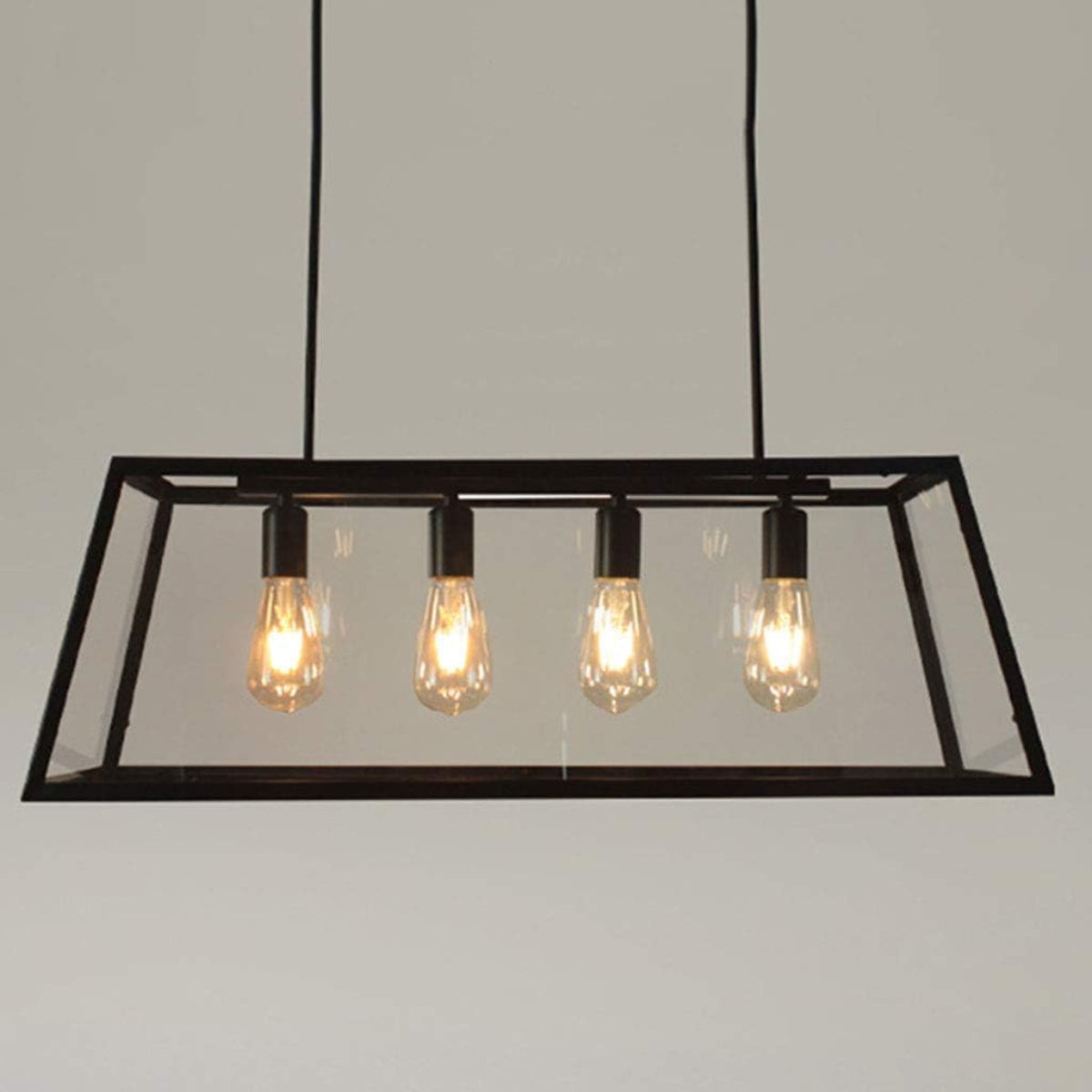 Epoch Moderna LED Industrial Metal Vidrio Lámpara Colgante