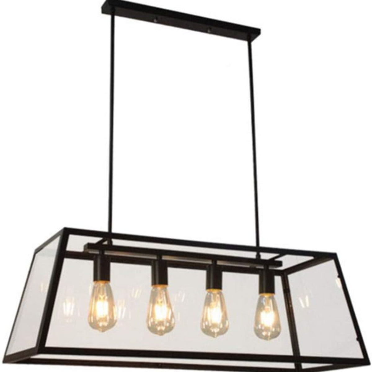 Epoch Moderna LED Industrial Metal Vidrio Lámpara Colgante