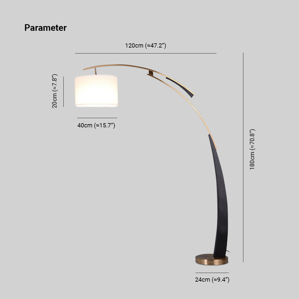 Mira Moderna Minimalista Metal/Textil LED Lámpara de Pie