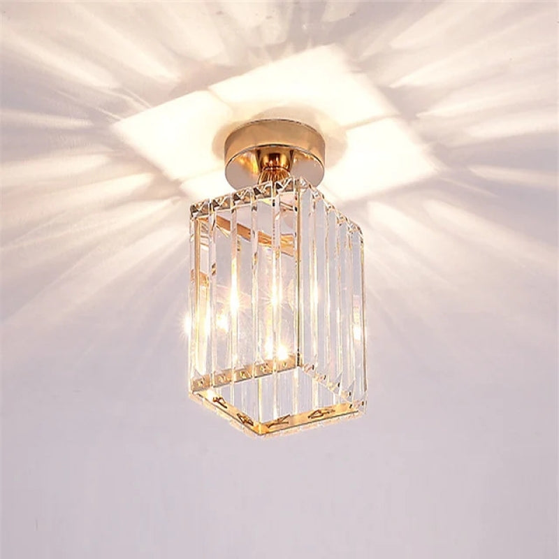 Kristy Lujo Cuadrada/Cilíndrica Crsital Lámpara de Techo