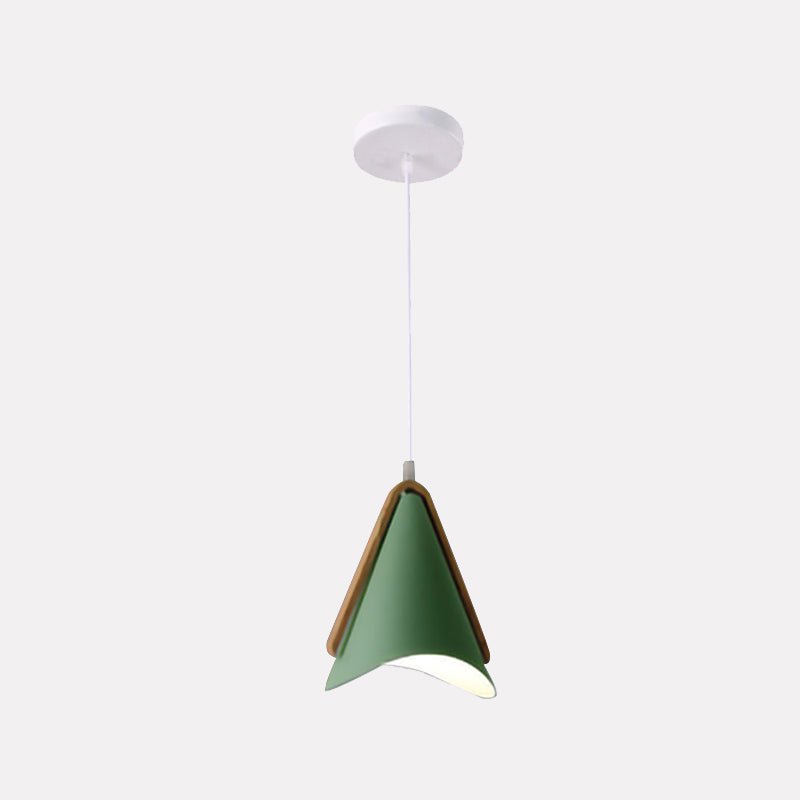 Valentina Moderna Cónico Metal/Madera Lámpara Colgante Rosa/Amarilla/Verde