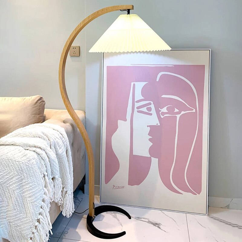 Muto Moderno Geométrico Metal LED Lámpara de Pie Blanco/Beige/Café