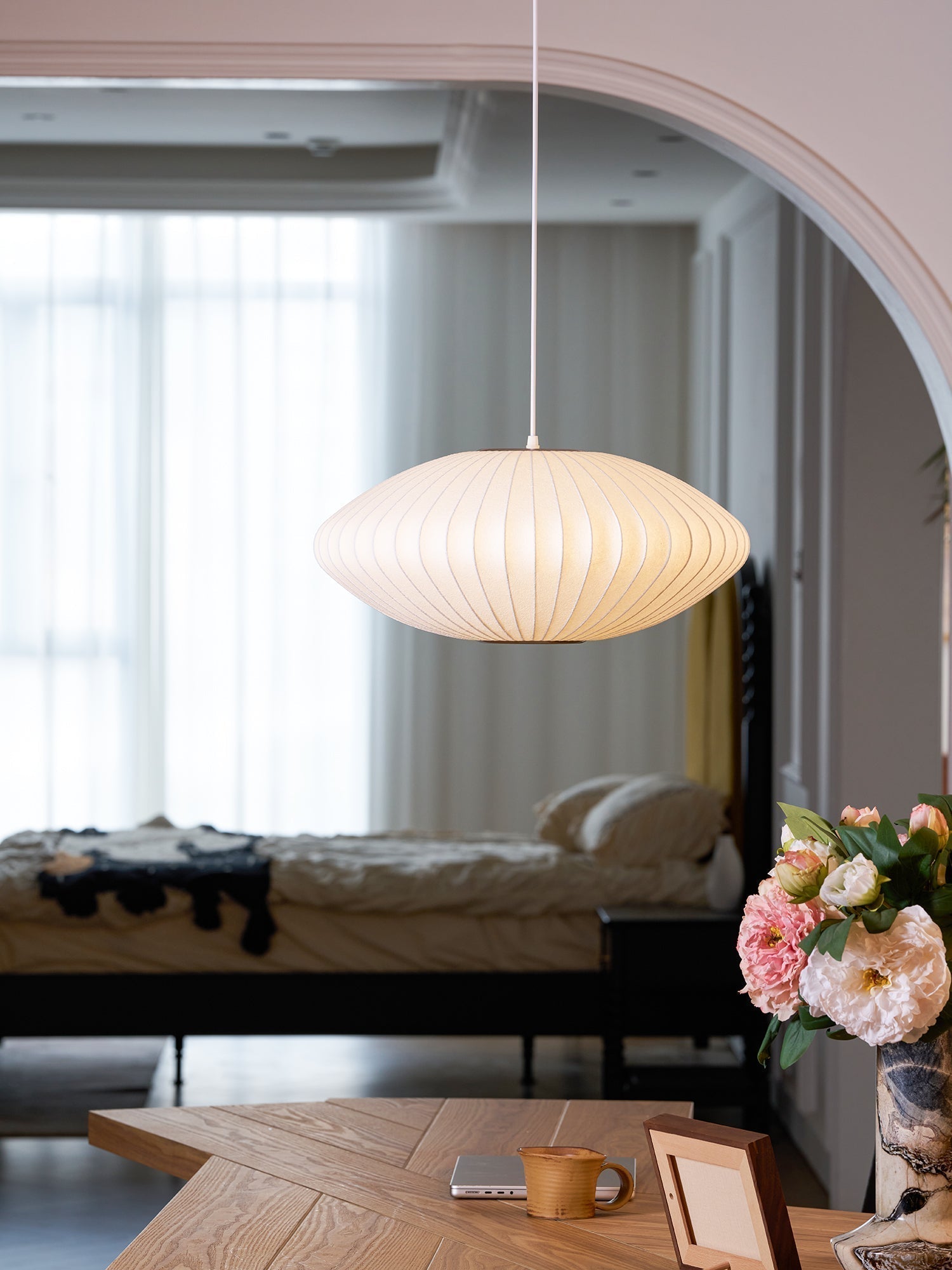 Bubble Mulberry Silk Pendant Lamp - Letslighting