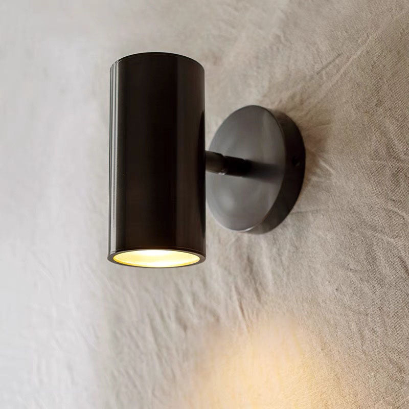 Arisha Moderno Cilíndrico Metal Aplique de Pared Dorado/Negro