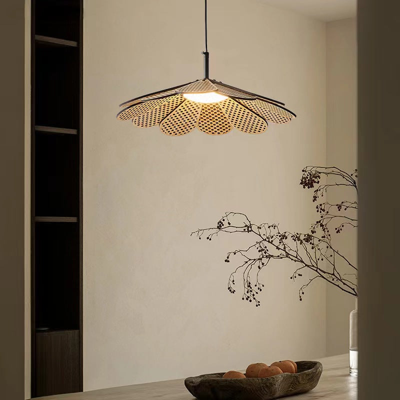 Ritta Retro LED Lámpara Colgante Nuez Madera Dormitorio/Bar/Comedor
