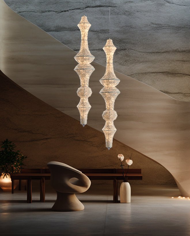 Vozoryra Textured Paper Pendant Light - Letslighting