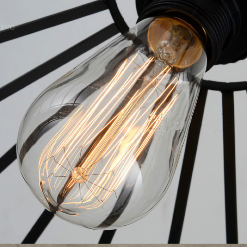 Silva Vintage Redonda Metal/Cuerda Lámpara Colgante Marrón