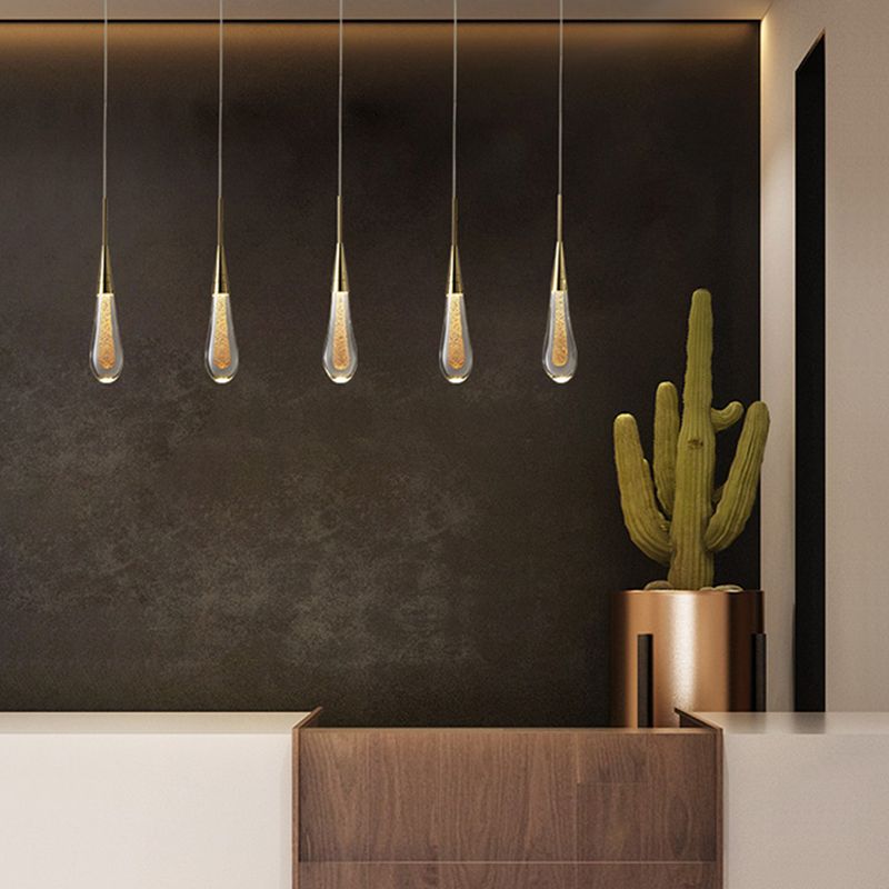 Valentina Lágrima Oro Lámpara Colgante Cristal Metal Dormitorio