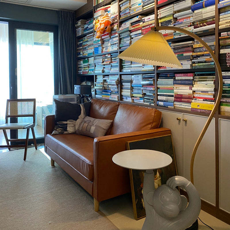 Muto Moderno Geométrico Metal LED Lámpara de Pie Blanco/Beige/Café