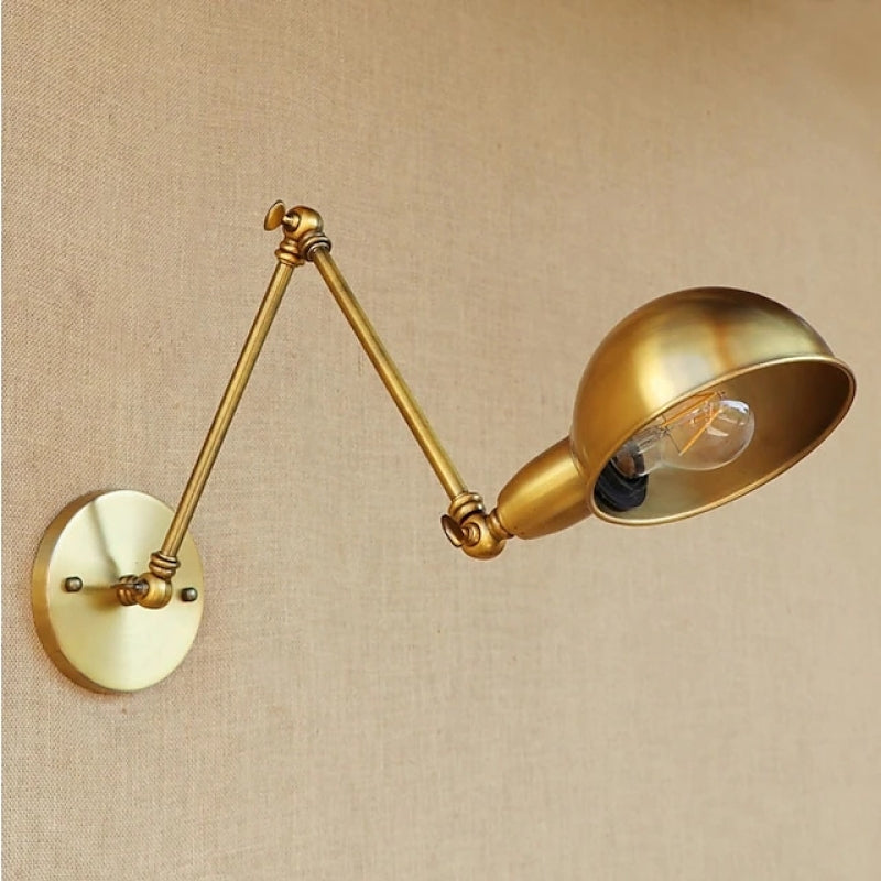 Epoch Vintage Industrial Semiesfera Aplique de Pared Bronce