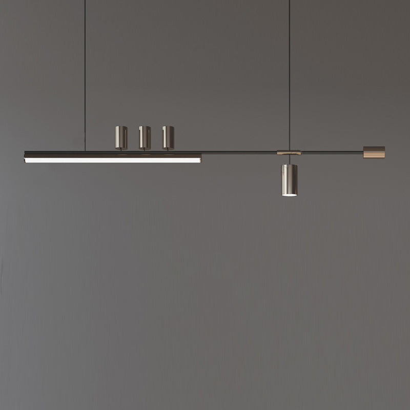 Arisha Minimalista Simple Lineal Metal Lámpara Colgante Negro/Oro
