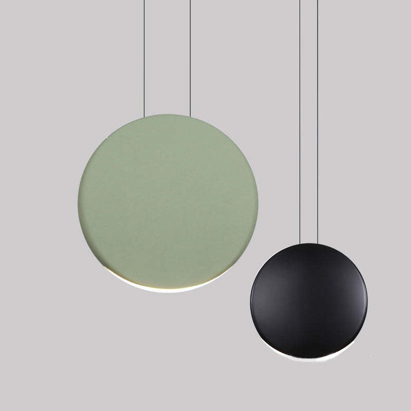 Arisha Minimalista Orbicular Metal Lámpara Colgante Blanca