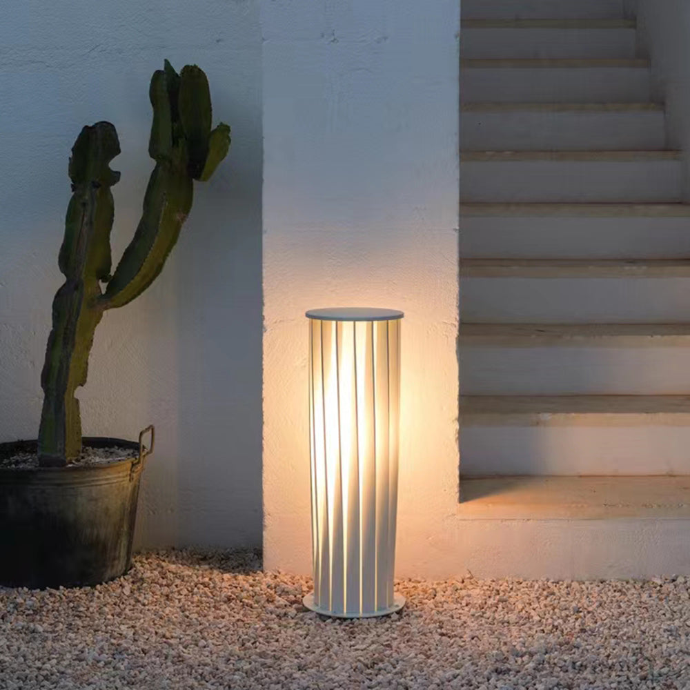 Ray Diseño Cilindro Solar Metal Cable Lámpara Exterior