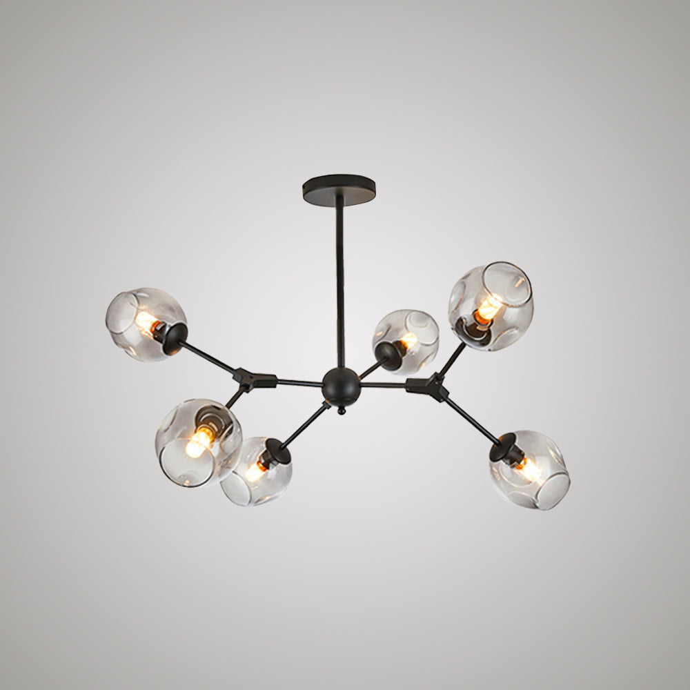 Valentina Morderna Vidrio/Metal LED Lámpara Colgante Dorada
