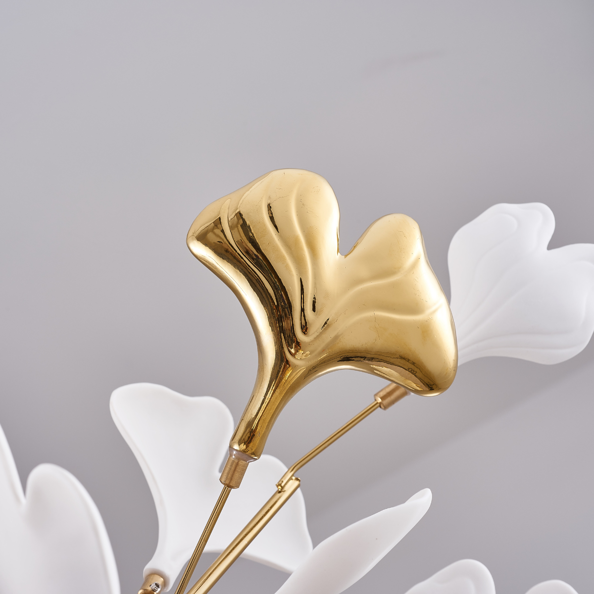 Olivia Diseño Ginkgo Biloba Acrílico/Metal Lámpara Colgante Dorada