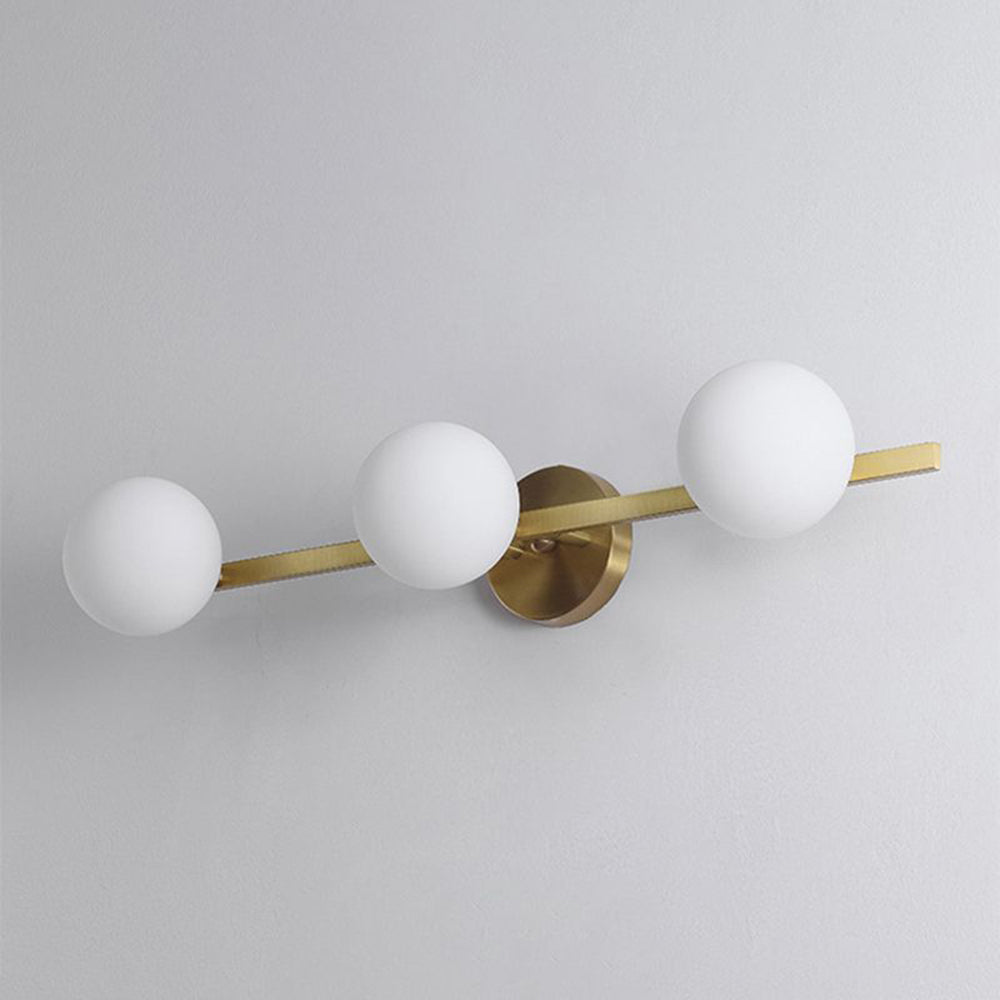Valentina Natural Redondo Metal/Vidrio LED Aplique de Pared Dorado