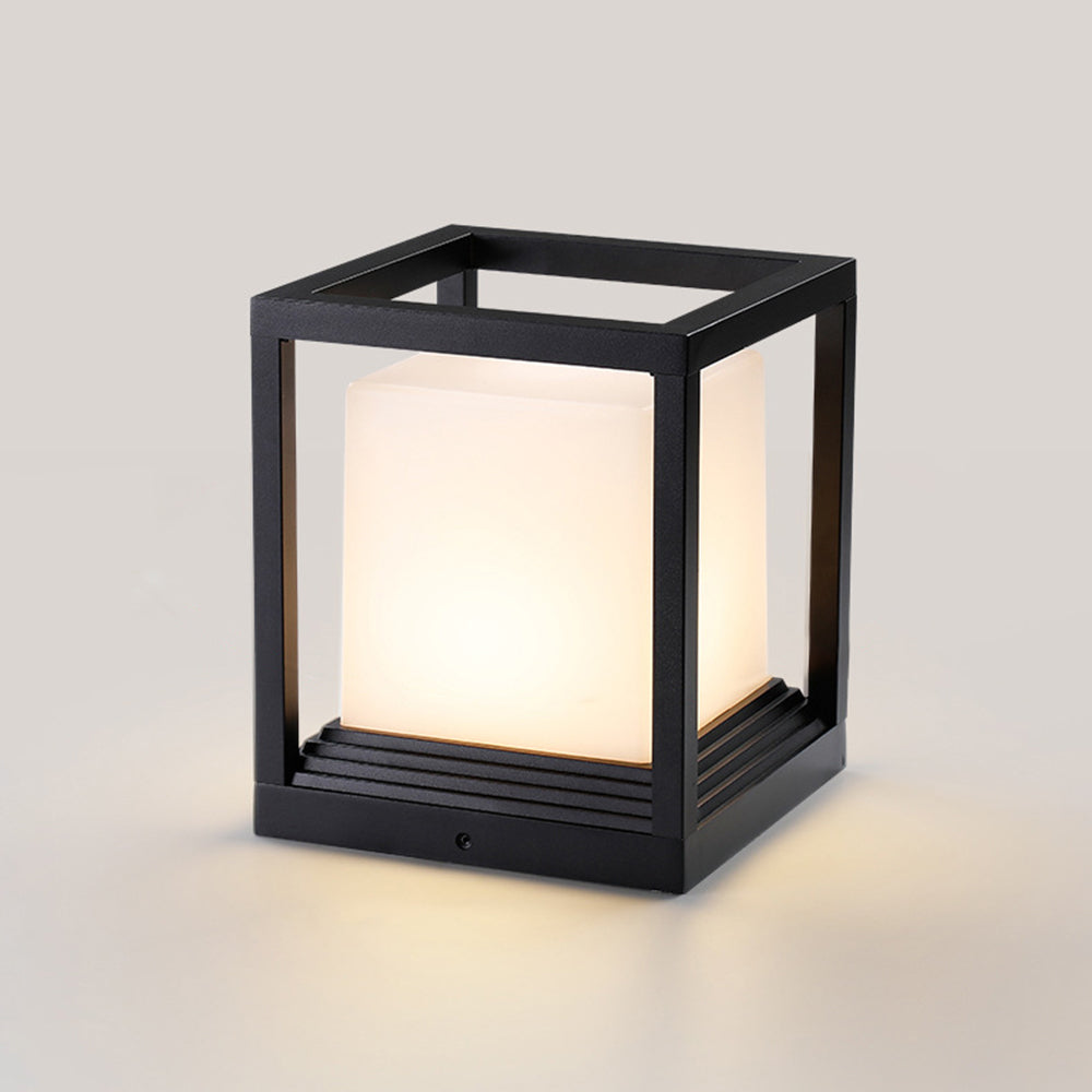 Ray Moderna Rectangular Metal Lámpara Exterior Jardín